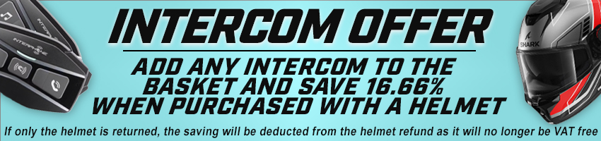 NOTE : If you return just the helmet, the intercom saving will be deducted from your helmet refund as it will no longer be a VAT free purchase.