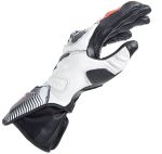 Dainese Lady Carbon 4 long Leather Gloves - Black/Red/White