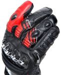 Dainese Druid 4 Leather Gloves - Black/Lave Red/White