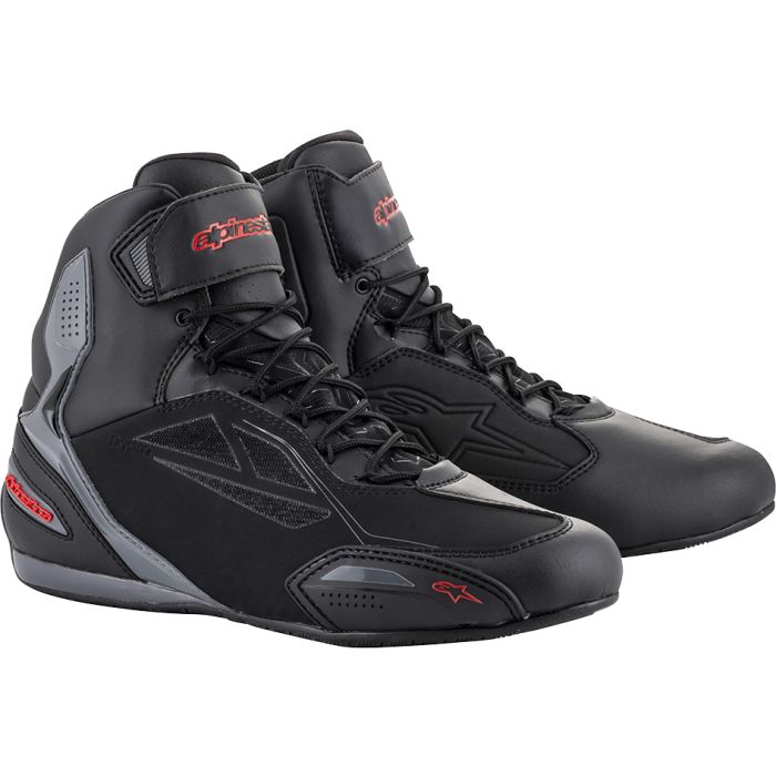 Alpinestars Faster 3 Drystar WP Shoes - Black/Grey/Red with FREE