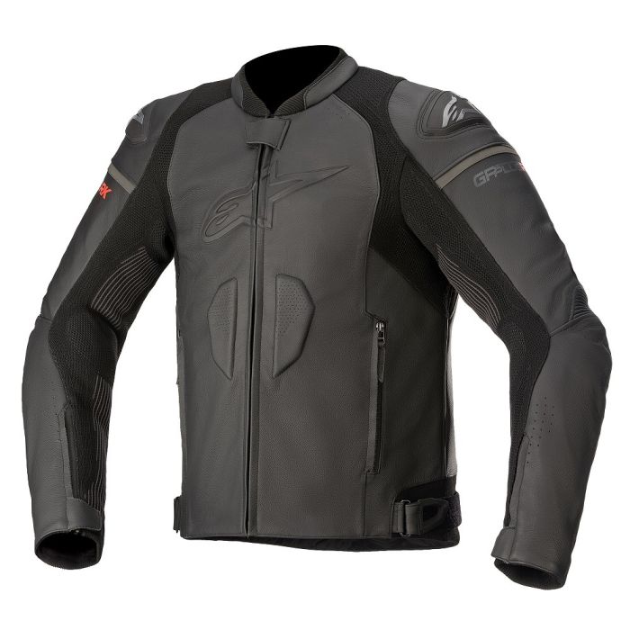 バイクウェア・装備 Alpinestars GP Plus V3 Graphite Black 48 Alpinestars GP Plus R V3 Rideknit Leather Jacket - Black With