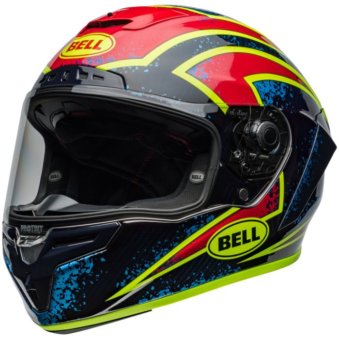 Bell Race Star Flex DLX 06 - Xenon Gloss Blue/Retina With Reward