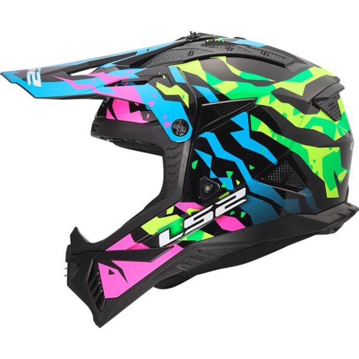 467082354 LS2 MX708 Fast II - Grotesk Matt Blue/Pink/Green