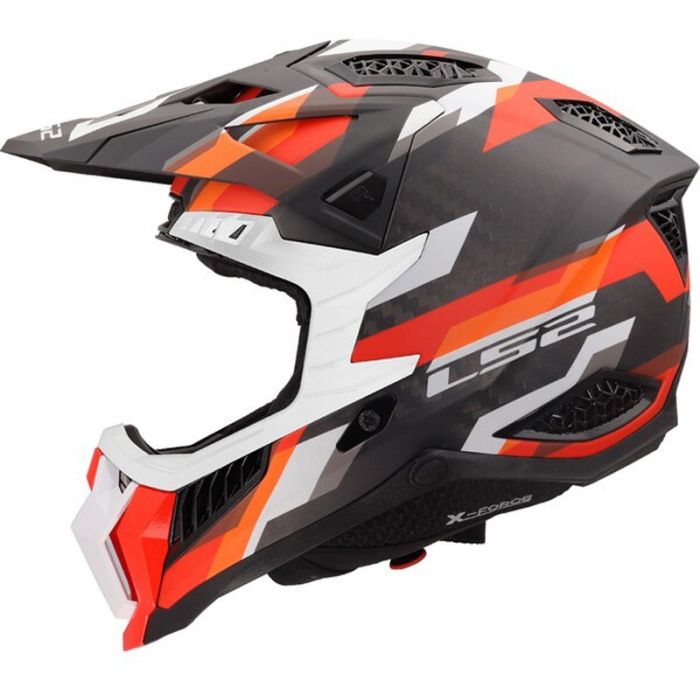 467032551 LS2 MX703 X-Force - Phantom Matt Black/Orange/Red