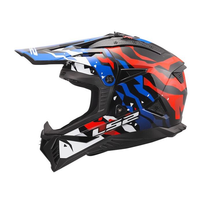 467082332 LS2 MX708 Fast II - Grotesk Gloss White/Blue/Red
