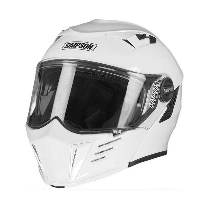 SIMSON DARKSOME フルフェイスヘルメット ホワイト Simpson Darksome (ECE-22.06) - Gloss White with Reward Points and