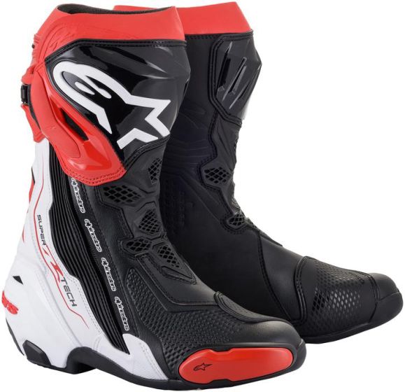 Alpinestars Supertech-R V2 Boots - Black/White/Red