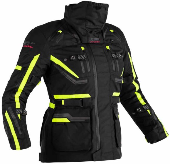 RST Paragon 6 CE Ladies Airbag Textile Jacket - Black/Fluo Yellow