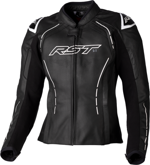 RST S1 CE Ladies Leather Jacket - Black/White