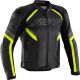 RST Sabre CE Leather Jacket - Black/Grey/Fluo Yellow