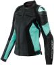 Dainese Racing 4 Lady Leather Jacket - Black/Aqua Green