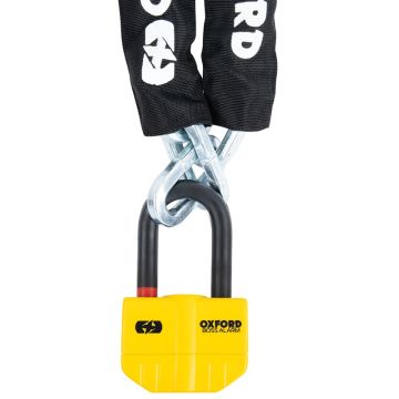 Oxford Boss Alarm Chain and 14mm Padlock - 1.5m