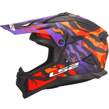 467082351 LS2 MX708 Fast II - Grotesk Matt Purple/Orange
