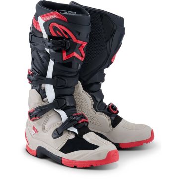 2010426-1903 Alpinestars Tech 7 Enduro Boots - Black/Light Grey/Bright Red