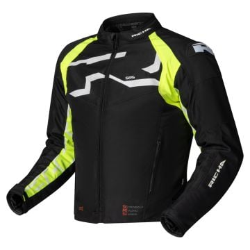 Richa Stradale WP Textile Jacket - Black/Fluo Yellow