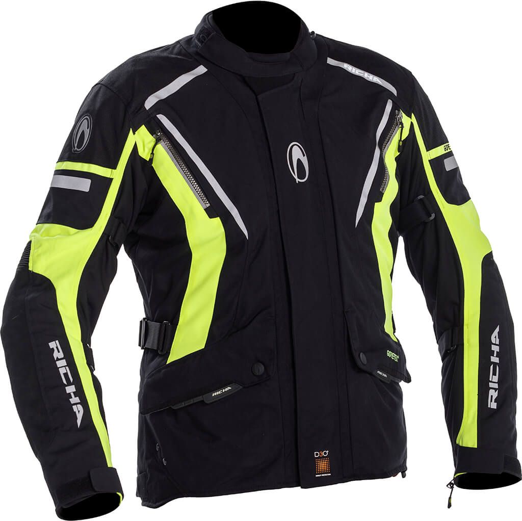 Richa Cyclone Gore-Tex Textile Jacket - Black/Fluo with FREE UK Delivery
