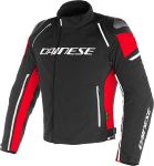 Dainese Racing 3 D-Dry WP Textile Jacket - Black/Red