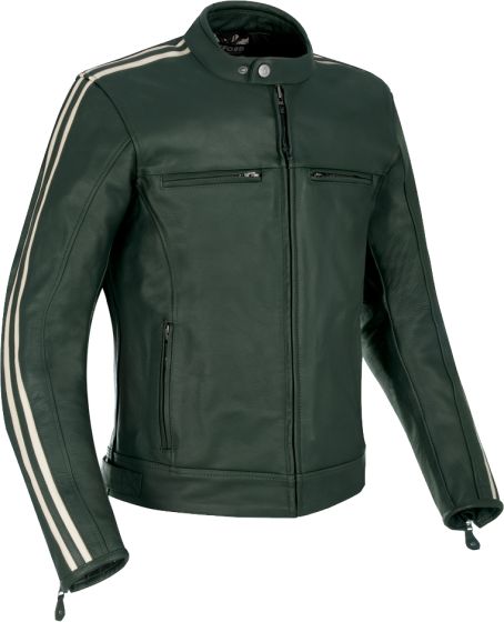 Oxford Bladon Leather Jacket - Racing Green