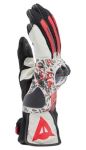 Dainese Mig 3 Leather Gloves - Black/Red Spray/White