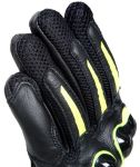 Dainese Mig 3 Leather Gloves - Black/Fluo Yellow