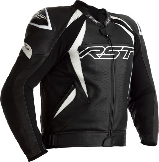 RST Tractech Evo 4 Leather Jacket - Black/White