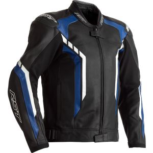 RST Axis Leather Jacket - Black/Blue