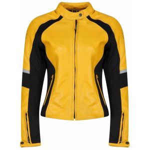MotoGirl Fiona Leather Jacket - Yellow