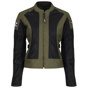 MotoGirl Jodie Textile Jacket - Khaki Green