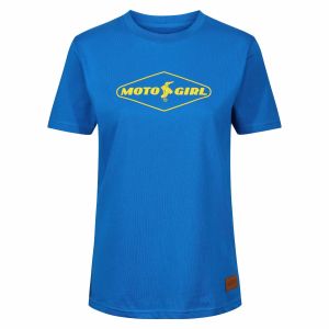MotoGirl Moto Boot T-Shirt - Blue