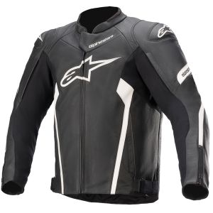 Alpinestars Faster V2 Leather Jacket - Black/White