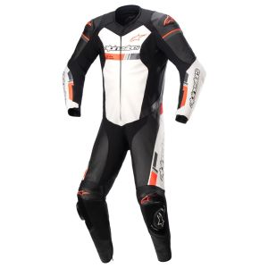 Alpinestars GP Force Chaser One-Piece Suit - Black/White/Red Fluo