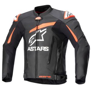 Alpinestars GP Plus V4 Leather Jacket - Black/White/Fluo Red