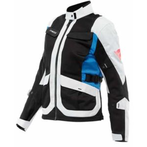 Dainese Lady Desert Textile Jacket - White/Black/Blue