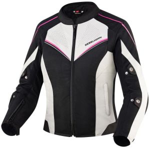 Rebelhorn Ladies Hiflow IV Textile Jacket - Black/Silver/Fluo Pink