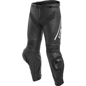 Dainese Delta 3 Leather Trousers - Black/White