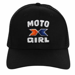 MotoGirl X Mesh Cap - Black