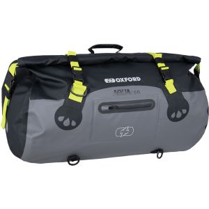 Oxford Aqua T50L All-Weather Roll Bag - Black/Grey/Yellow