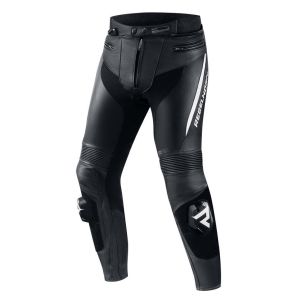 Rebelhorn Fighter Leather Trousers - Black/White