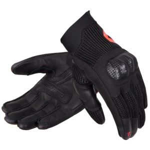 Rebelhorn Ladies Gap III Leather Gloves - Black/Fluo Red