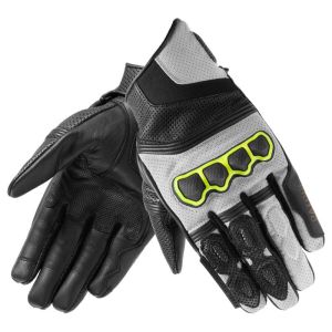 Rebelhorn Patrol Short Leather Gloves - Black/Grey