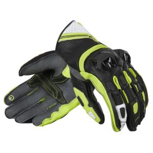 Rebelhorn ST Short Leather Gloves - Black/Grey/Fluo Yellow