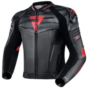 Rebelhorn Vandal Leather Jacket - Black/Fluo Red