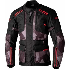 RST Endurance CE Textile Jacket - Black/Camo Red