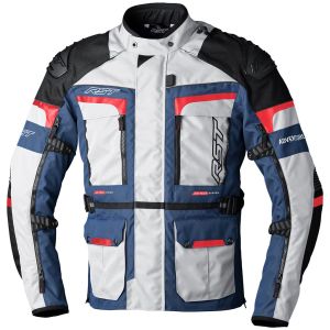 RST Adventure-X CE Ladies Textile Jacket - Silver/Blue/Red