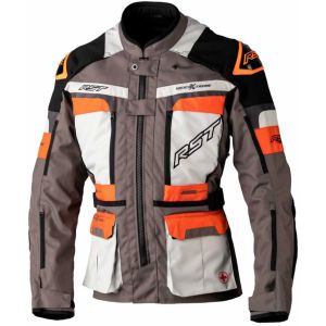 RST Pro Series Adventure-Xtreme CE Textile Jacket - White/Grey/Orange