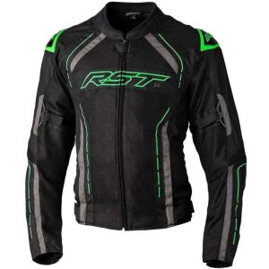 RST S1 CE Mesh Textile Jacket - Black/Neon Green