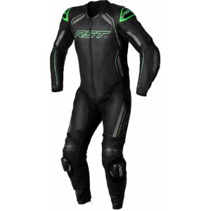 RST S1 CE Leather One-Piece Suit - Black/Green