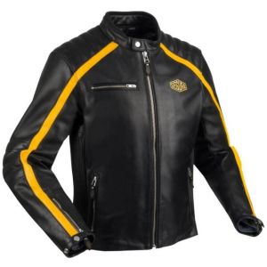 Segura Formula Leather Jacket - Black/Yellow