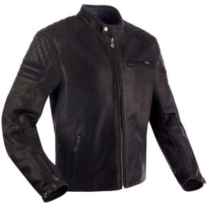 Segura Track Leather Jacket - Black