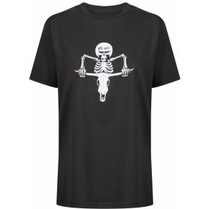 MotoBull Riding Bones T-Shirt - Ash Black